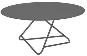 Černý lakovaný konferenční stolek Softline Tribeca 90 cm s černou podnoží