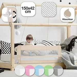 Infantastic 75117 Dětská zábrana na postel, 150 cm, béžová