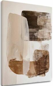 Obraz na plátně Béžová harmonie - Moderní abstrakt - 60x90 cm