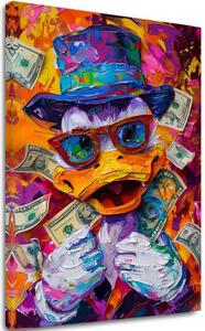 Obraz MONEY DUCK | italské plátno - 60x90 cm