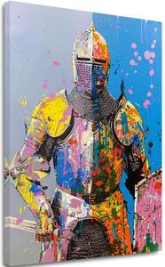 Obraz GRAFFITI KNIGHT | italské plátno - 60x90 cm