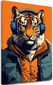 Obraz TIGER VIBES | Italské plátno - 60x90 cm
