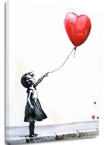 Obraz EART BALLOON GIRL | italské plátno - 40x50 cm