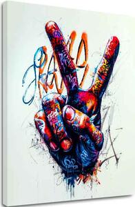 Obraz PEACE HAND | Italské plátno - 40x50 cm