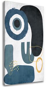 Obraz na plátně TYRKYS ABSTRAKT 001 - 40x60 cm