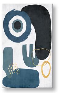 Obraz na plátně TYRKYS ABSTRAKT 001 - 40x60 cm