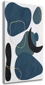 Obraz na plátně TYRKYS ABSTRAKT 002 - 40x60 cm