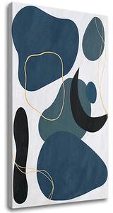 Obraz na plátně TYRKYS ABSTRAKT 002 - 40x60 cm