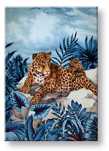 Obraz na plátně GEPARD NA SKLE 001 - 40x60 cm