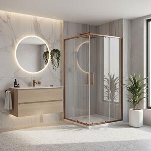 Sprchový kout REA City 80x100 Brush Copper