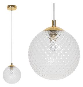 Závěsné svítidlo Cannes, 1x čiré skleněné stínítko (fi 15 cm), G