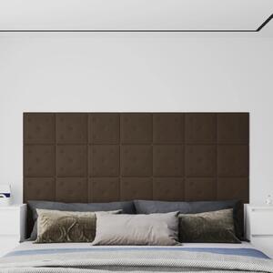 Nástěnné panely 12 ks hnědé 30 x 30 cm umělá kůže 1,08 m²