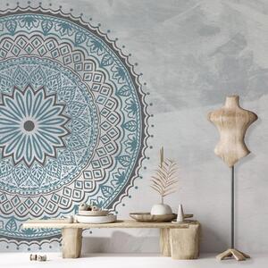 Fototapeta Modrá a šedá mandala, Fototapety s texturou, Populární fototapety, u98495v2 - Tapeko.co.cz