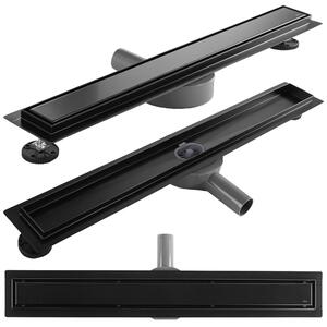 Lineární odtokový žlab Rea Neox Pro 80 cm černý
