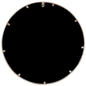 Zrcadlo na zeď, kulaté, 60 cm, písková barva - dekorativní zrcadlo z kovu s květinovým motivem, vhodné do interiéru. Velké kulaté zrcadlo do obývacího pokoje, chodby a ložnice, rozměry 60 x 3 cm