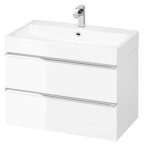 Cersanit - VIRGO závěsná skříňka pod umyvadlo 80cm, bílá-chrom, S522-024