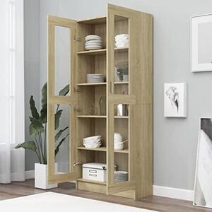 Skříňka s výklopnými dvířky, Imitace Sonoma, rozměry 82,5 x 30,5 x 185,5 cm, materiál: dřevovláknitá deska, hmotnost 47 kg, kód produktu: 802771