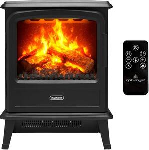 Elektrokrb Evandale – Elektrokrb s topením a efektem plamenů – 1000W / 2000W – Krb s párou – LED technologie Optimyst pro 3D efekt plamenů – Včetně dálkového ovládání – Černý