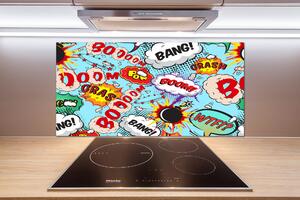 Skleněný panel do kuchyně Komiks pksh-63970308