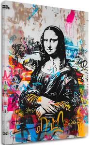 Obraz GRAFFITI MONA na plátně | dotaženo rukou umělce - 60x90 cm