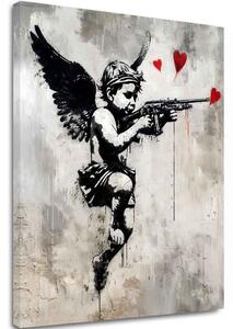 Obraz LOVE HUNTER na plátně | dotaženo rukou umělce - 40x50 cm