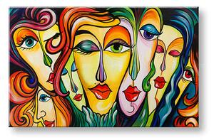 Ručně malovaný obraz na stěnu ŽENY 1 kus - 120x80 cm