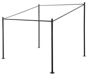Pergola | Rozměry (v x š x h): 284 x 310 x 295 cm | Pergola, zahradní altán, stříška pro terasu | Nosná konstrukce | Ocelová konstrukce | Černá barva