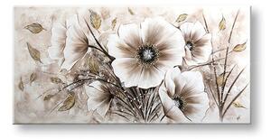 Malovaný obraz na stěnu KVĚTINY 1 díl - 120x60 cm
