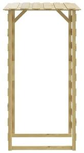 Dřevěná pergola se střechou, rozměry 100x90x200 cm. Materiál: impregnované borové dřevo, masivní smrkové dřevo, korozivzdorné. Vhodná pro zahrady