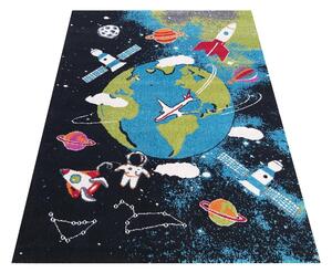 Moderní koberec do dětského pokoje s krásným motivem vesmíru