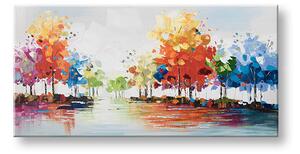 Malovaný obraz na stěnu STROMY 1 díl YOBCWFTR026 - 140x70 cm - 140x70 cm - 140x70 cm