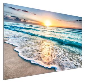 Panel lacobel Západ slunce pláž pksh-64168411