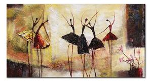 Ručně malovaný obraz na stěnu TANEČNÍCI - 60x120 cm