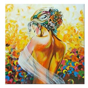 Ručně malovaný obraz DeLUXE - Žena 1 kus 084D1 - ŽENA 1 dílný 084D1 - 70x70 cm