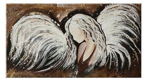 Ručně malovaný obraz na stěnu ANDĚL - 120x60 cm