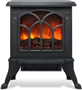 Elektrický krb s efektem plamene a topným systémem. Úsporné elektrické krby, výkon 750W/1500W, elegantní LED efekt plamene