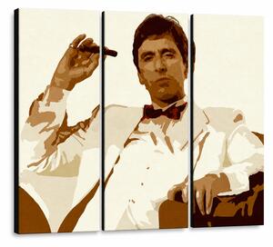 Ručně malovaný obraz POP Art AL PACINO 3 díly al34 - 60x40 cm