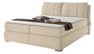 (4338) Boxsrping 180/200cm moderní postel krémová