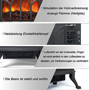 Elektrický krb s efektem plamene a topným systémem. Úsporné elektrické krby, výkon 750W/1500W, elegantní LED efekt plamene