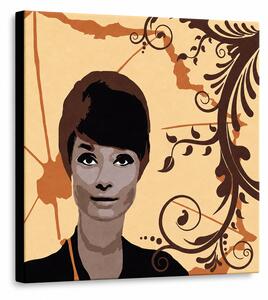 Ručně malovaný obraz Audrey Hepburn ve stylu POP Art, 1 kus, ah7 - 50x50 cm