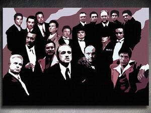 Ručně malovaný obraz POP Art Mafiánská rodina 1 kus family2 - 60x40 cm