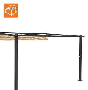 - Zahrádková pergola, altán, stříška na terasu, nástěnná pergola Siros 3x4 m – vodotěsná a stabilní ochrana proti slunci pro terasu, volně stojící altán, altán s grilem, markýza jako sluneční clona
