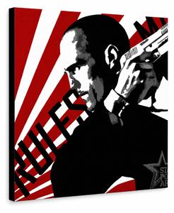 Ručně malovaný obraz POP Art DOPRAVNÍK - Kurýr 1 díl kur2 - KURÍR kur2 - 50x50 cm