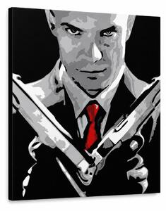 Ručně malovaný obraz POP Art HITMAN 1 díl hit2 - 50x50 cm