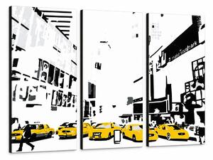 Ručně malovaný obraz POP Art NEW YORK 3 díly 0107 nyc - 60x40 cm