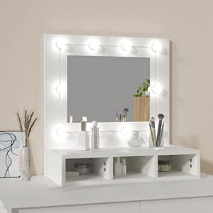 Zrcadlová skříňka s LED osvětlením, bílá, rozměry 60 x 31,5 x 62 cm. Zrcadlová skříňka do koupelny s osvětlením. Zrcadlové skříňky do koupelny. Zrcadlo do koupelny, skříňka