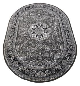 Exkluzivní oválný koberec v nadčasové šedé barvě
