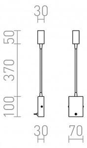 VERSA nástěnná matný nikl 230V LED 3W 40° 3000K, 240lm - RED - DESIGN RENDL