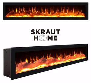 | TV stolek, nízká komoda | do obývacího pokoje a jídelny | 150x45x35 cm | Pro televizory do velikosti 65" | Elektrický krb. Rozměry | Moderní styl | Dub, černá barva