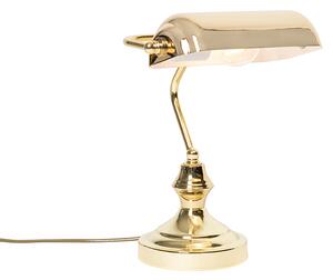 Klasická stolní lampa/lampa notářská mosaz - Banker